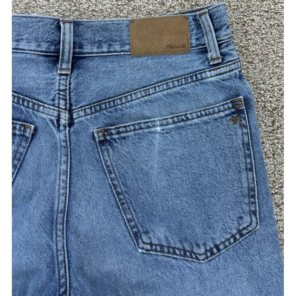 Madewell Baggy Straight Fit Jean Womens 26 Blue Light Wash High Rise 100% Cotton - Picture 4 of 13